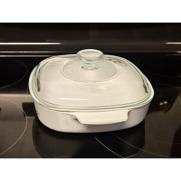 Vintage CorningWare L'Echalote A-8-B 1.4 L Spice Of Life Dish With Glass Lid - Picture 2 of 11